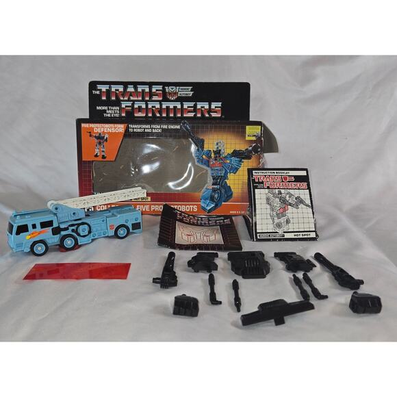 Transformers Original G1 1986 Protectobot Hot Spot Complete Box Manual Decoder - Picture 2 of 16